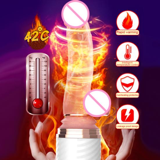 Women Masturbator Vibrator Telescopic Penis Dildo G-spot Massager Flirting Toy