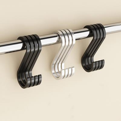 8 Pieces Kitchen S Hook Hanging Holder for Pots Bathroom Towel Bags Clothes Keys Organizer Storage S Hooks Railing Hanger