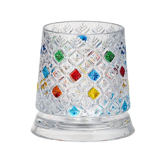 Wirbelndes Whiskey-Glas mit drehbarer Basis, 360-Grad-Wirbelgläser für Bourbon, 260 ml handbemaltes Spirituosenglas, Stressabbau-Geschenk für Männer