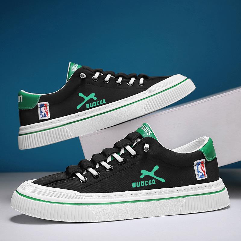 

Мужская обувь 2025 лето новый тренд дышащая тканевая обувь ленивая на одном педале повседневная универсальная старые пекинские парусиновые туфли 39