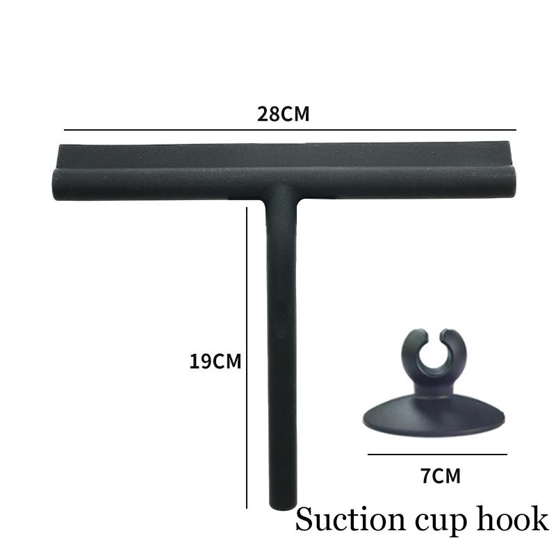 Portable Glass Scraper Silicone Scraper Window Scraper Bathroom Mirror Scraper With Hook Household Cleaning Tools