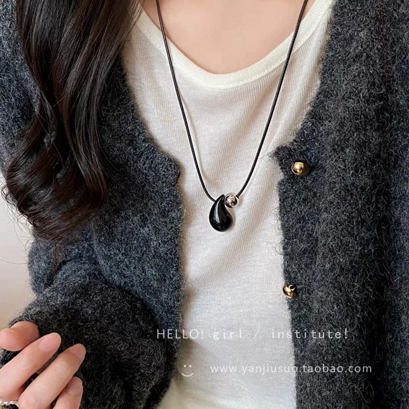 Ins Blogger Denim Love String Necklace New Fashion Trend Sweater Chain Niche Simple Neck Chain Women
