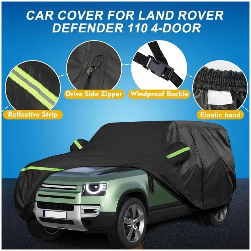 Car Cover For Land Rover Defender Car Cover Waterproof All Weather Windproof Custom Fit for Land Rover Defender 4-Door 2020-2023