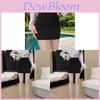 Classic Black High Waist Stretch Pencil Skirt For Office Work And Elegant Looks