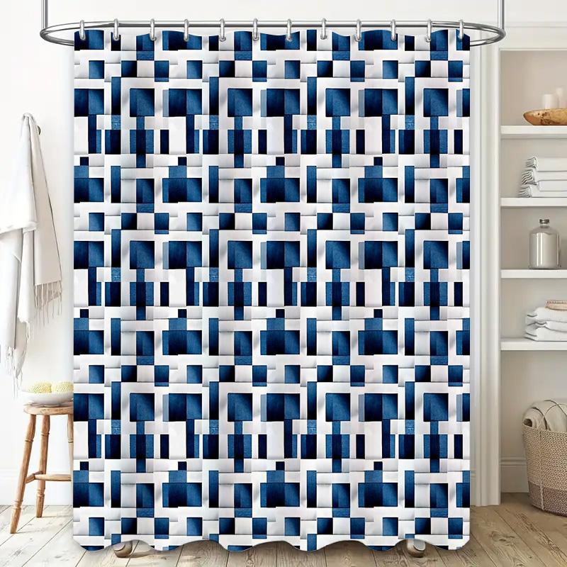 Bathroom Shower Curtain Waterproof Vintage Floral Pattern Farmhouse Decor Fabric Liner Modern Abstract Art Design Home Textile
