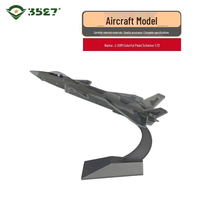 J-20 Stealth Fighter Jet Scale Model 1:72