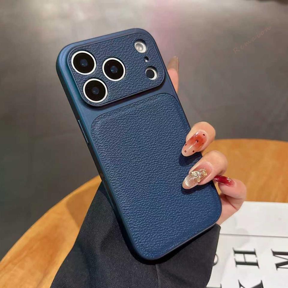 Official Big Window Leather Phone Case For iPhone 17 Air 13 14 15 16 17 Pro Max 16Pro 17Pro Shockproof Protector Cover