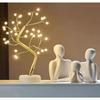 Statuet van een stel familie | Keramisch denkerbeeld | Woondecoratieartikelen voor woonkamer pronkstuk | Tafelartefact (Wit | Set van 3)