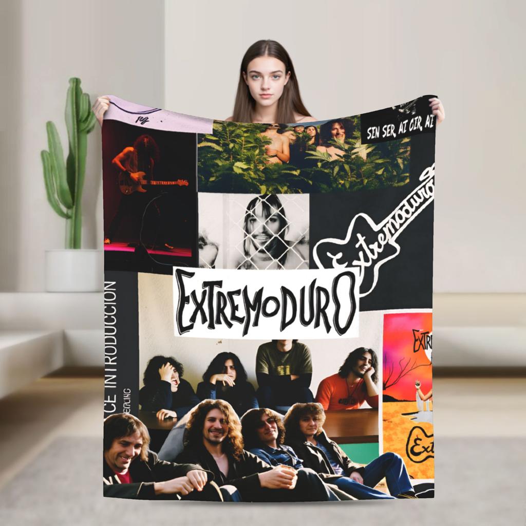 Extremoduro Spanish Band Blankets Travel Office Flannel Throw Blanket For Home Decor Super Soft Design Quality Bedspread Gift