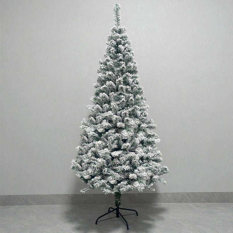 White Christmas Tree Set with 1m, 1.5m, 1.8m Trees - Snow-Decorated Holiday Decor for Home
