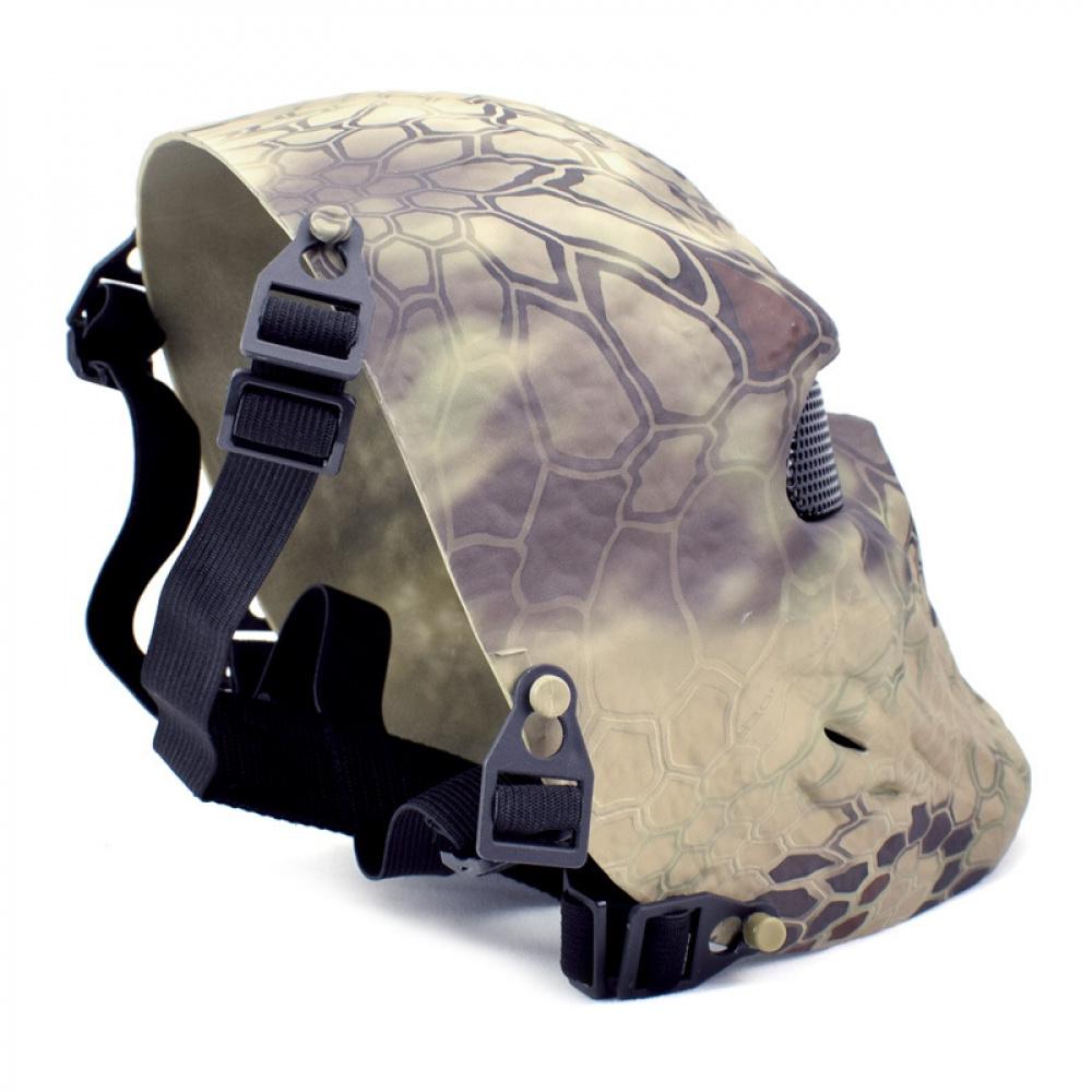 Transformers‑Style Full‑Face Tactical Mask, Steel Wire Mesh Protective Mask for CS Wargame Outdoor Combat Training