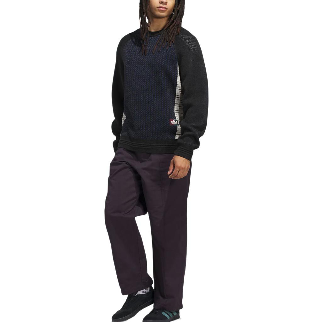 Adidas Originals Shmoofoil FW25 Mark Gonzales Skateboarding Plně módní Volný střih Posádkový výstřih Svetr s dlouhým rukávem Pánský svetr JX5442