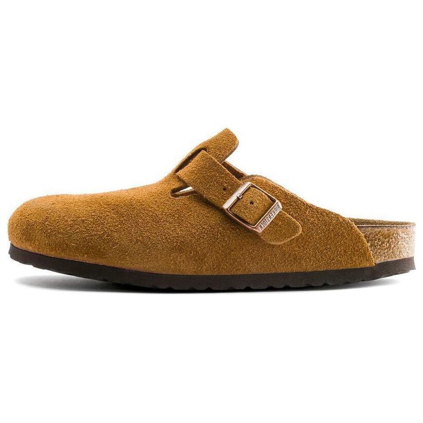 Birkenstock Boston Soft Footbed Suede Leather Narrow Mink Unisex Sneakers Brown 1009543 36