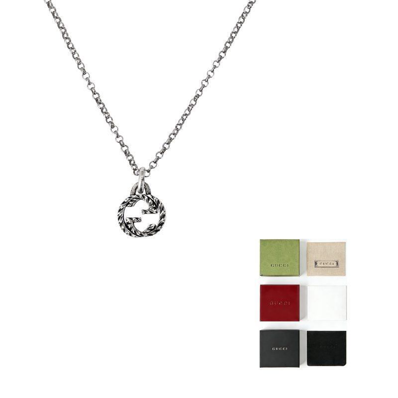GUCCI Interlocking G 925 Silver Necklace