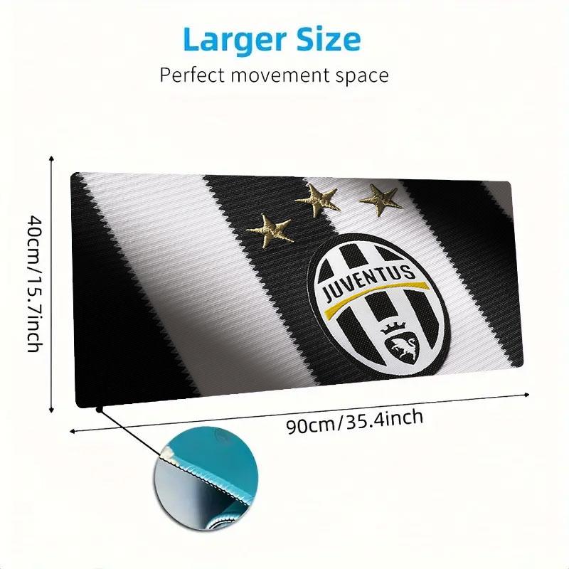 Juventus Mouse Pad, Large Gaming Desk Mat, Non-slip XXL Mousepad for Laptop & Tablet, Mini PC Playmat with Stitched Edges