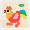 1pc 14.7cm/5.79in Wooden 3D Puzzles Jigsaw Game Cartoon Animal Pattern Kids Montessori Early Educational Toys for Children