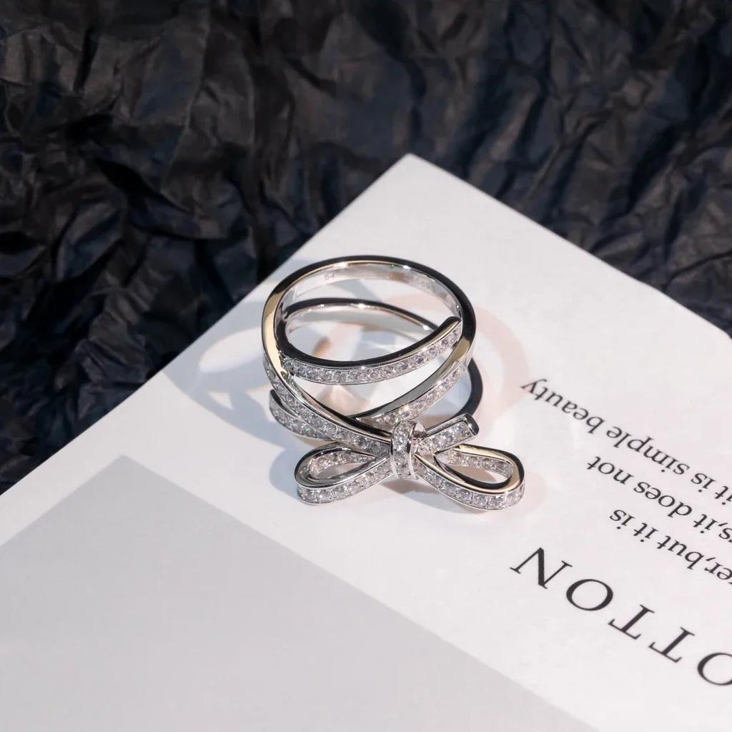 Musla Design Anello Vintage Hot Sale Decorazione in Cristallo Imitazione Diamante Fiocco Anello Multistrato È Super Bello Anelli da Matrimonio