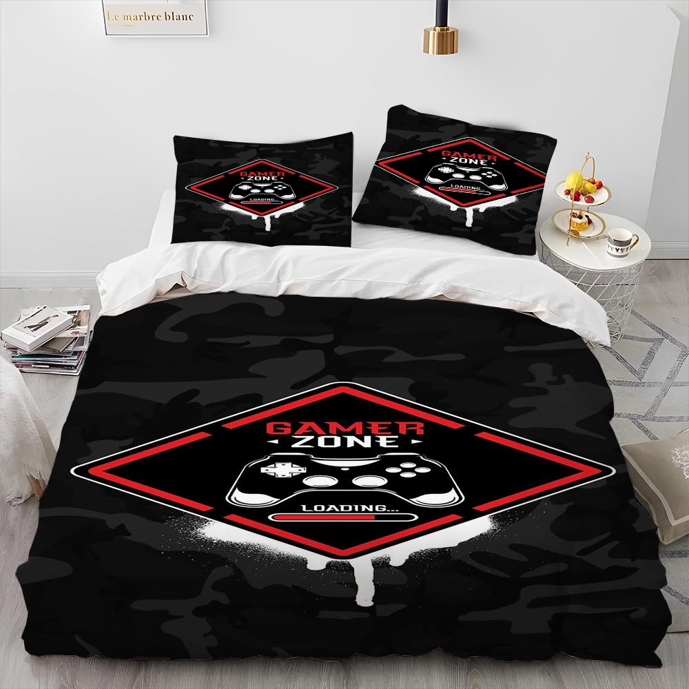 Comforter Cartoon Gamer Game Controller Comforter Bedding Set Bed Set King Queen Size Bedding Set Child