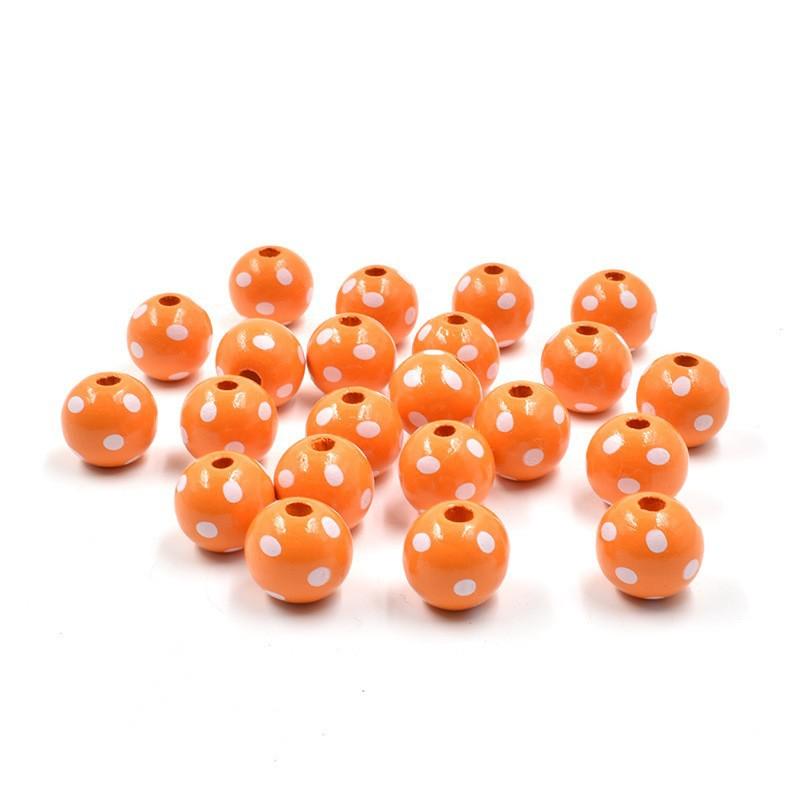 20pcs 16mm Mix Color Wood Beads Wooden Round Beads Wooden Spacer Beads for Bead Crafts Making Home Decor