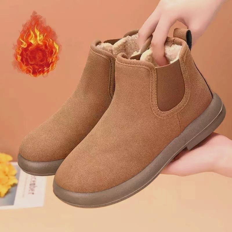 Winter Velvet Women's Cotton Shoes Warm Casual Shoes Flat Comfortable Versatile Short Boots Non-slip Snow Boots