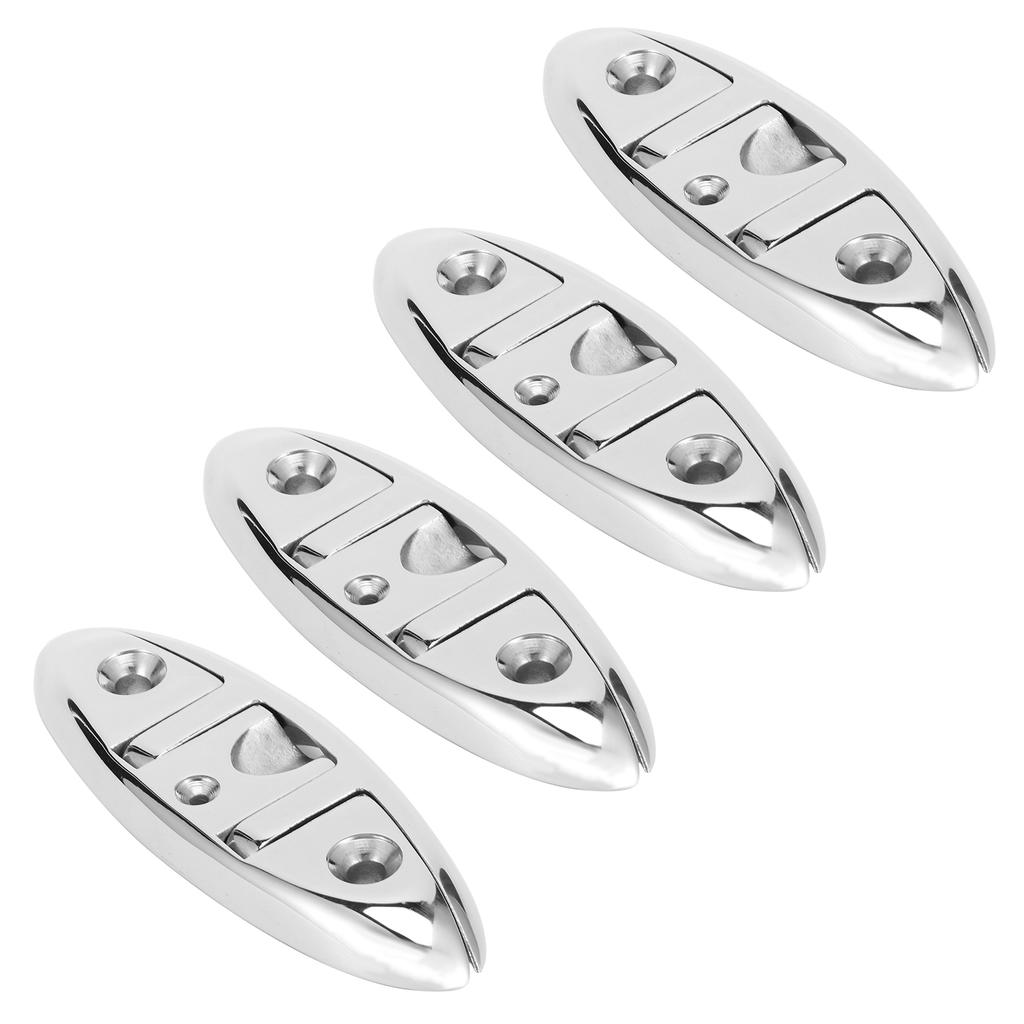 4Pcs Boat Cleat Stainless Steel Foldable Flip Up Marine Handware 6x2.1in
