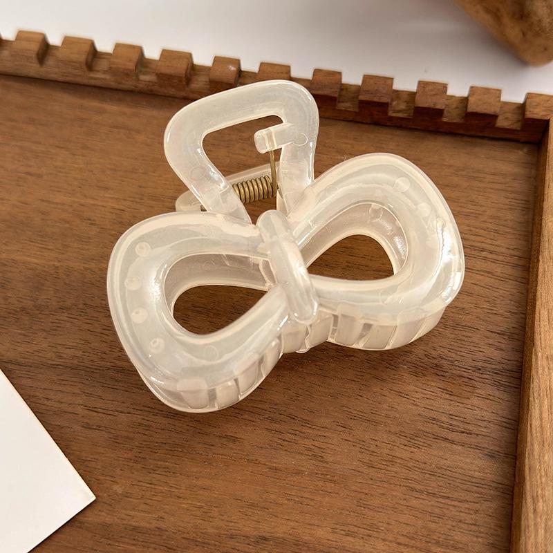Translucent Color Flower Bow Heart Shape Hair Claw Grab Clips for Womens Girls Elegant Hairpins Crab Barrettes Fashion Headdress