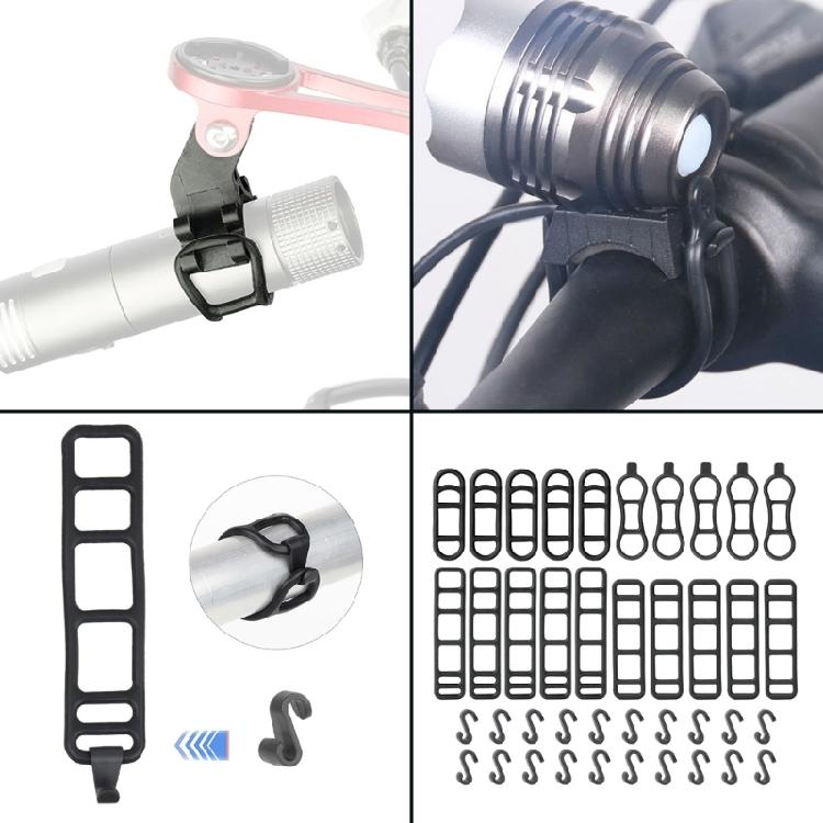 20 Stück Dehnbares Gummiband Vielseitige Silikonbänder Befestigungs-Montagegurt Fahrradzubehör