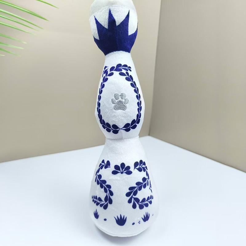 Pet Talking Plush Colorful Enamel Wine Bottle Shape Dog Cat Pet Plush Talking Toy