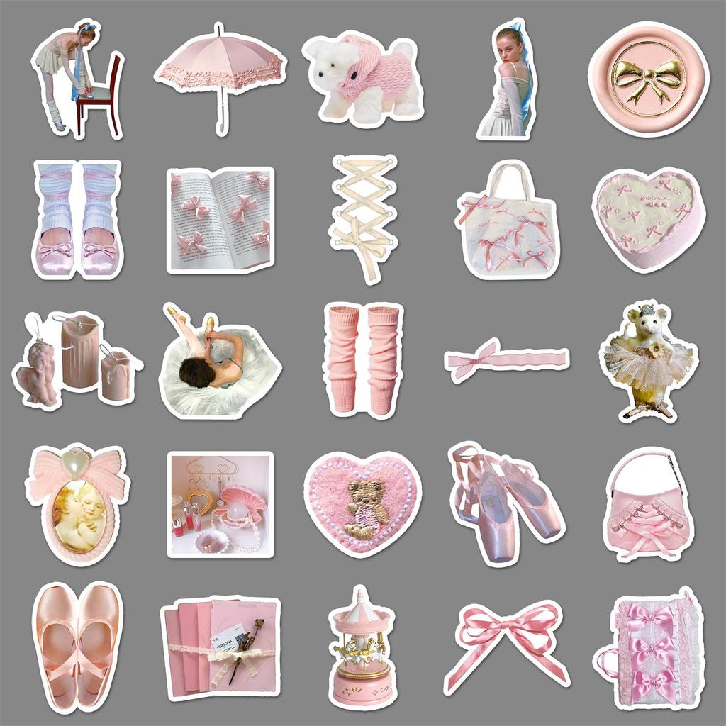 Ballet Style Cartoon Stickers: Creative Waterproof Decorations for Phones & Journals