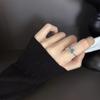 Dazzling Geometric Blue Sapphire Star And Heart Ring For Women Stylish Adjustable Design