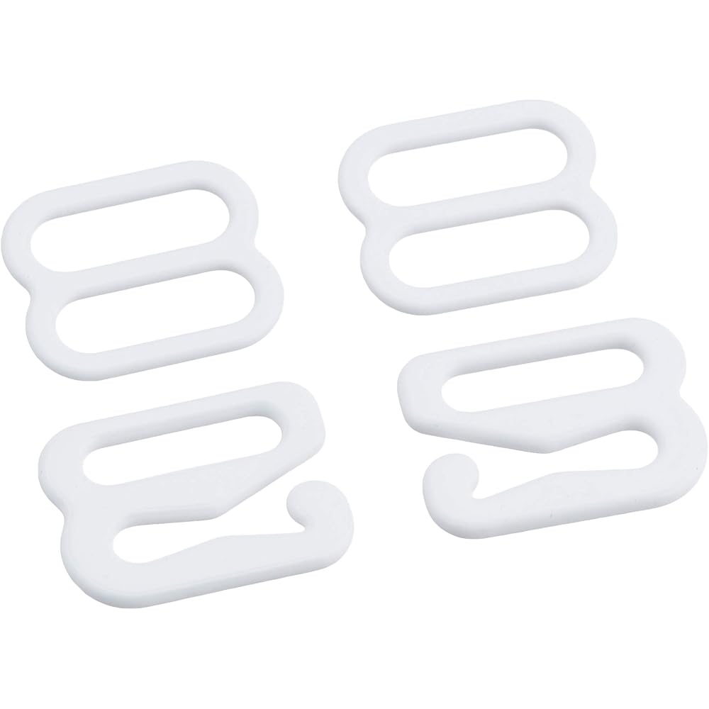 Clover (Clover) Clover Shoulder Strap Adjustment Parts Set, 10mm Width, Pack of 2, White, 26-008