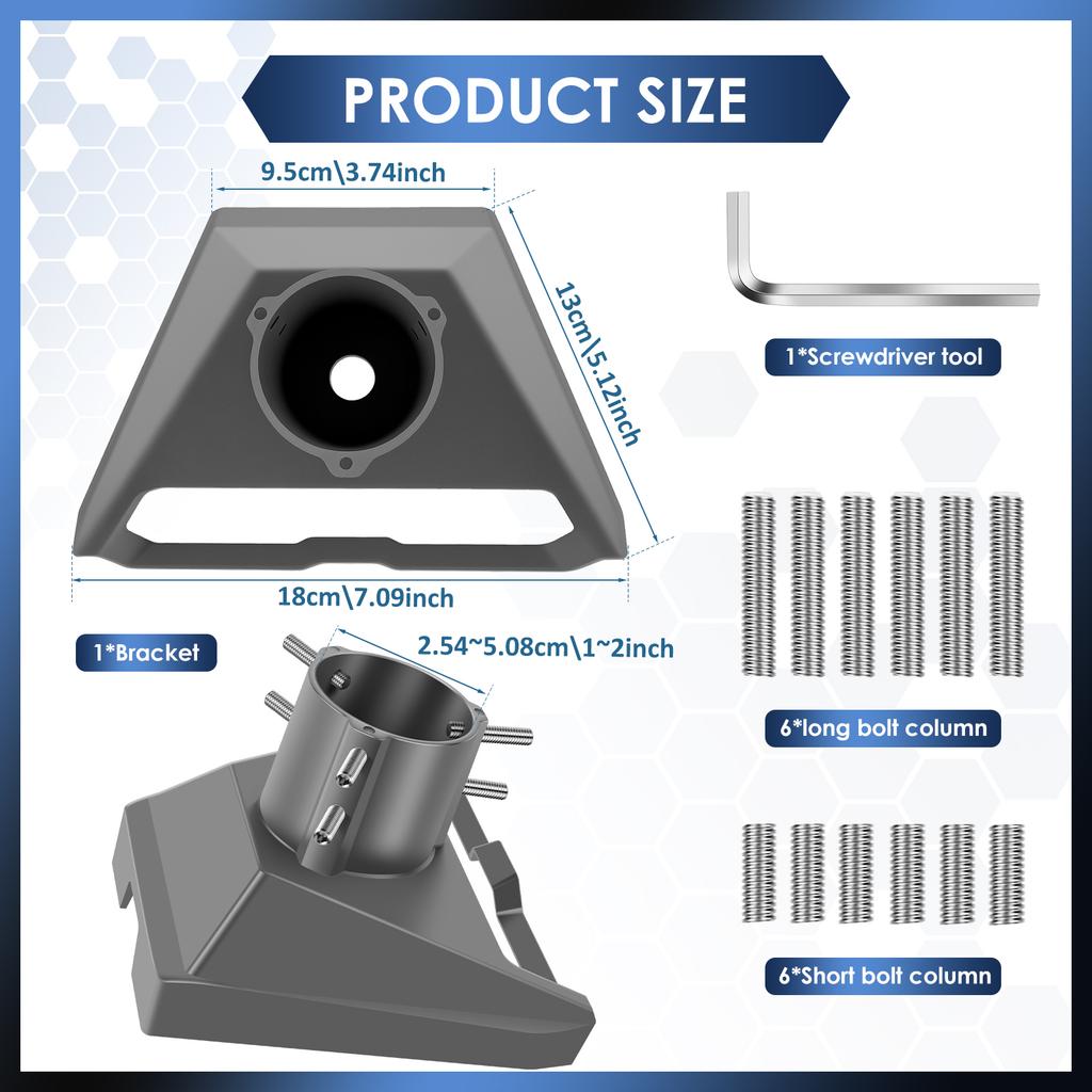 Mounting Pole Adapter Kit for Starlink Gen 3 Dish Rustproof Aluminum Alloy Pipe Adapter Mounting Kit Diameter 1-2 Inch Pole 2025