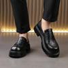 Fashion Casual men's loafers Retro elegant British style Leisure Outdoor Daily dress party and office shoes Black Brown Plus Size