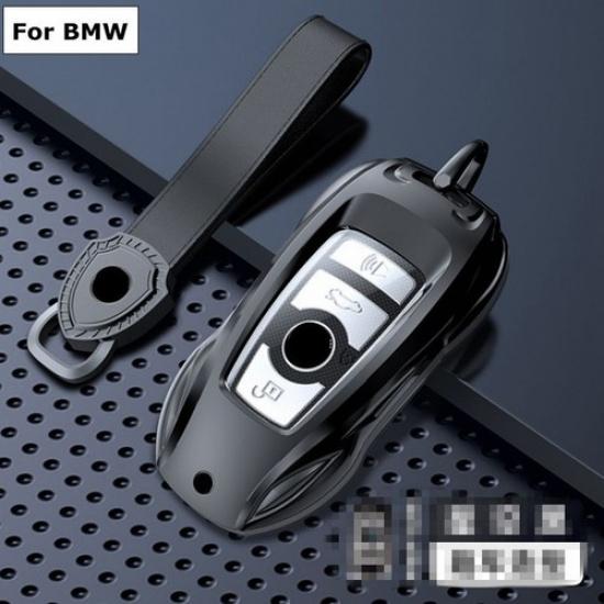 Zinc Alloy Car Remote Key Fob Case Cover For BMW 1 2 3 4 5 6 7 Series X1 X3 X5 Type A Gray Black