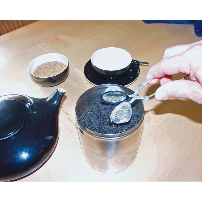 Pince à thé - Fackelmann - 15 cm - Acier inoxydable - Pratique - Pour thé en vrac