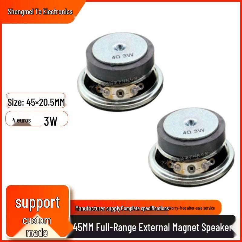 45MM Full-Range Bluetooth Speaker: 4 Ohm, 3 Watt, Foam Surround, Multimedia Projector Use