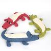 Plush Squeaky Dog Toys Interactive Fun Cartoon Animal Shape Bite Resistance Teeth Grinding Stuffed Plush Puppy Toys Blue
