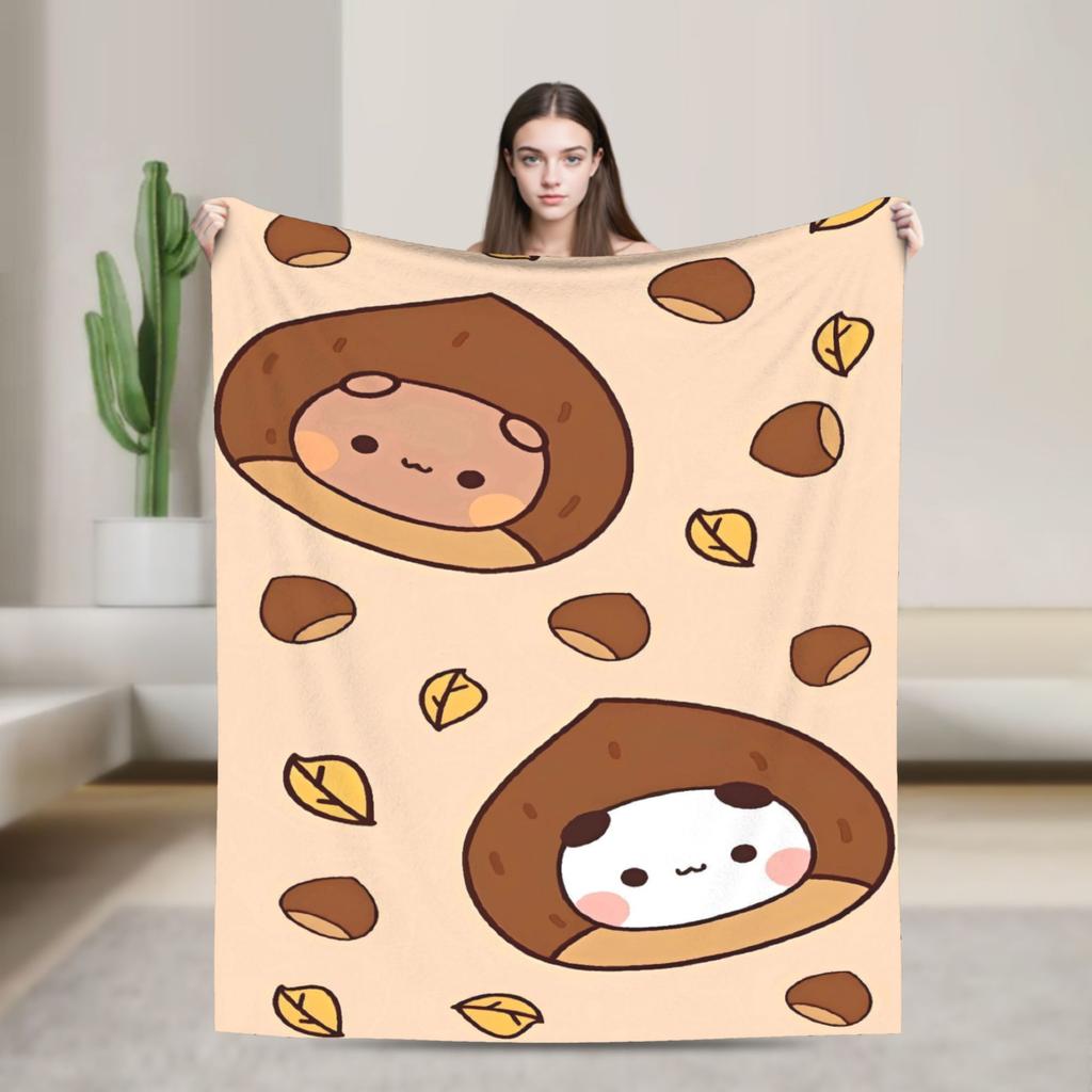 Bubu Dudu Flannel Blanket Winter  Warm Soft Throw Blanket for Kids Adult Couch Chair Funny Bedspread Sofa Bed Cover