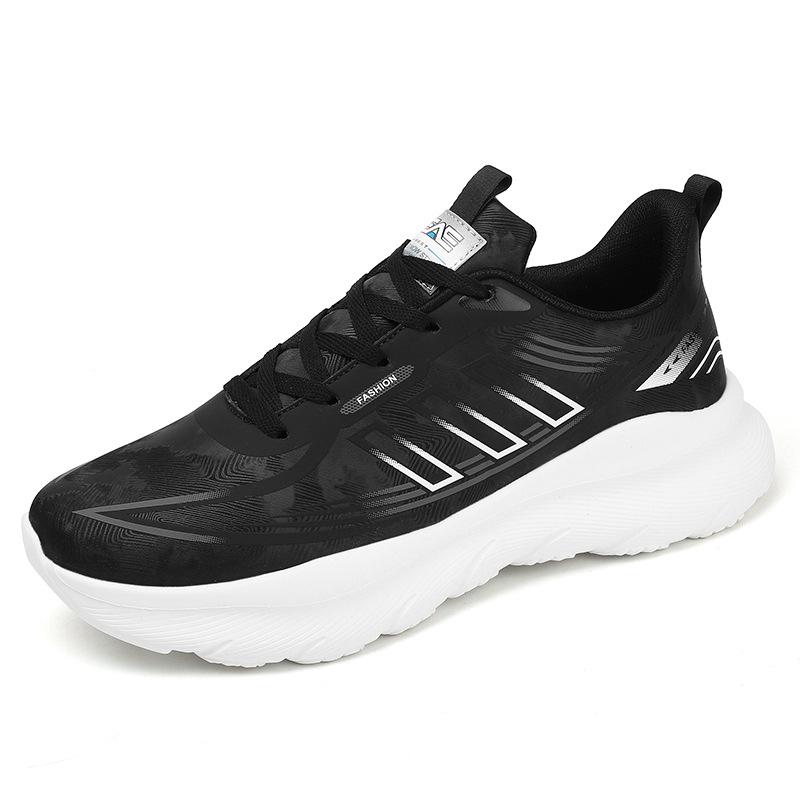 2026 new microfiber leather sports and leisure shoes fashion versatile out of the street wear-resistant shoes men's shoes extra large size running