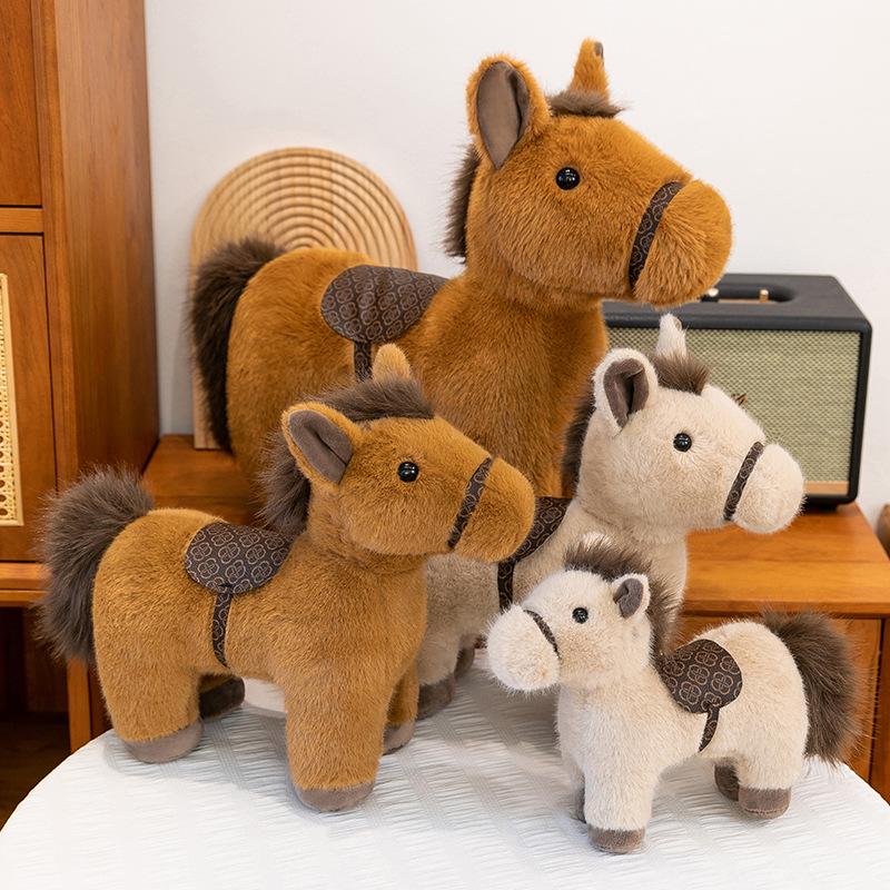 Simulation Zodiac War Horse Plush Toy Children's New Year's Gift
