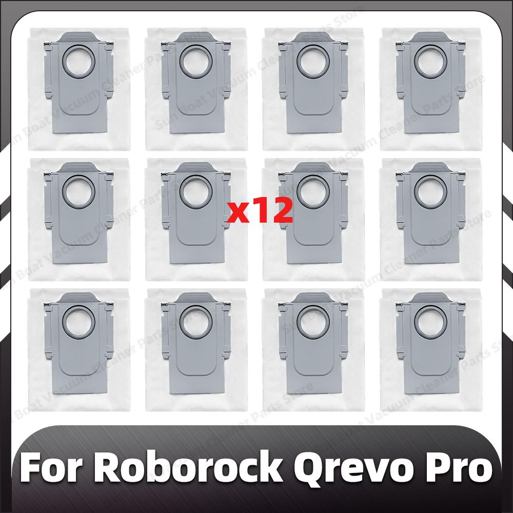 Compatible for Roborock Qrevo Pro Replacement Main Side Brush HEPA Filer Mop Pad Dust Bags Spare Parts Accessories