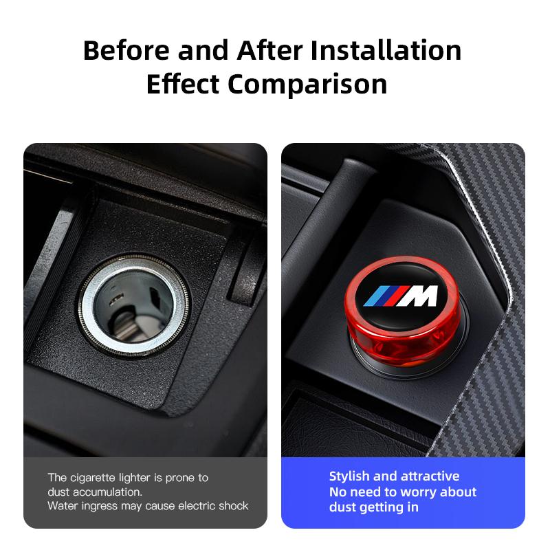Car Cigarette Lighter Dust Collector Cap Decoration Valve Cap For BMW X1 X2 X3 X5 X4 X6 X7 iX3 F20 F10 F07 E70 E46 E90 E92 E60 E cysh69