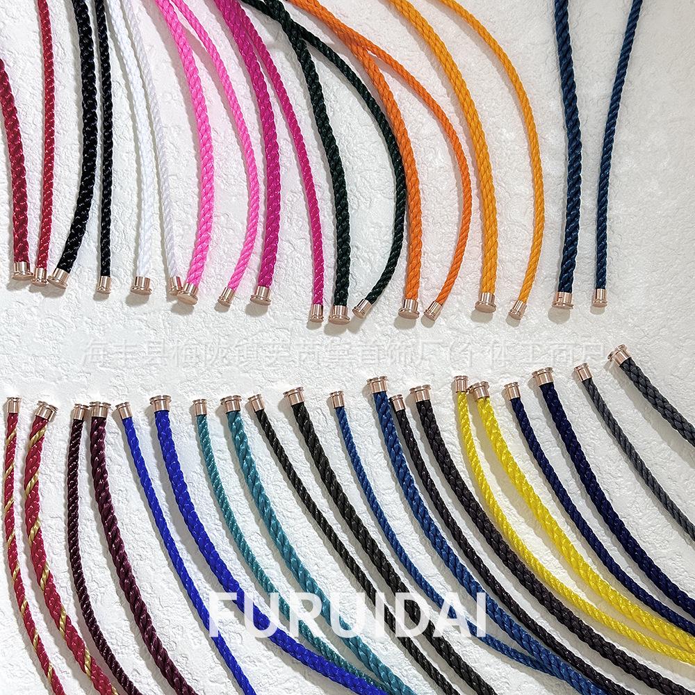 Fei Family Year of the Horse Diamond Horseshoe Buckle 8-Shaped Bracelet - Unisex, Versatile DIY Hand Rope for Couples