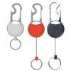 Strong Casing Keychains Retractable Badge Holder Nylon Woven Rope Keyring Coiled