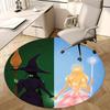 Witch,Fairy Tale Chair Mat Round Rug Office Carpet, Machine Washable, Non Slip, Suitable for Living Rooms, Bedrooms