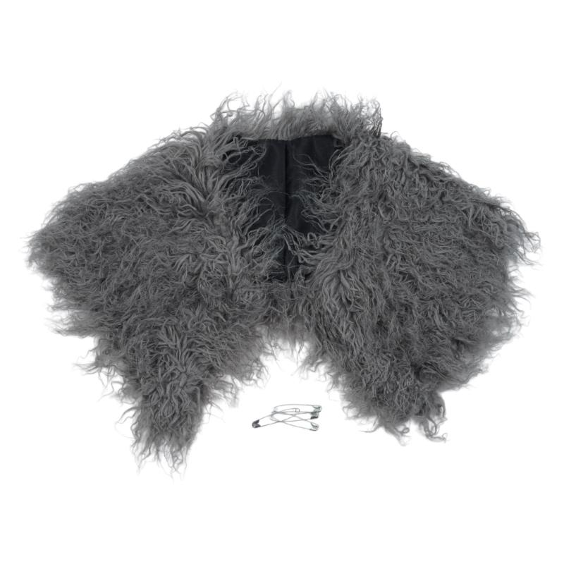 Vintage Medieval Styles Cloak With Luxurious Artificial Furs Costume Shoulder Wrap For Halloween Cosplay And Photography
