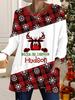 2025 Autumn Winter New Plus Size Women's Tops, Christmas 3D Print Fashion Crew Neck Long Sleeve T-Shirts