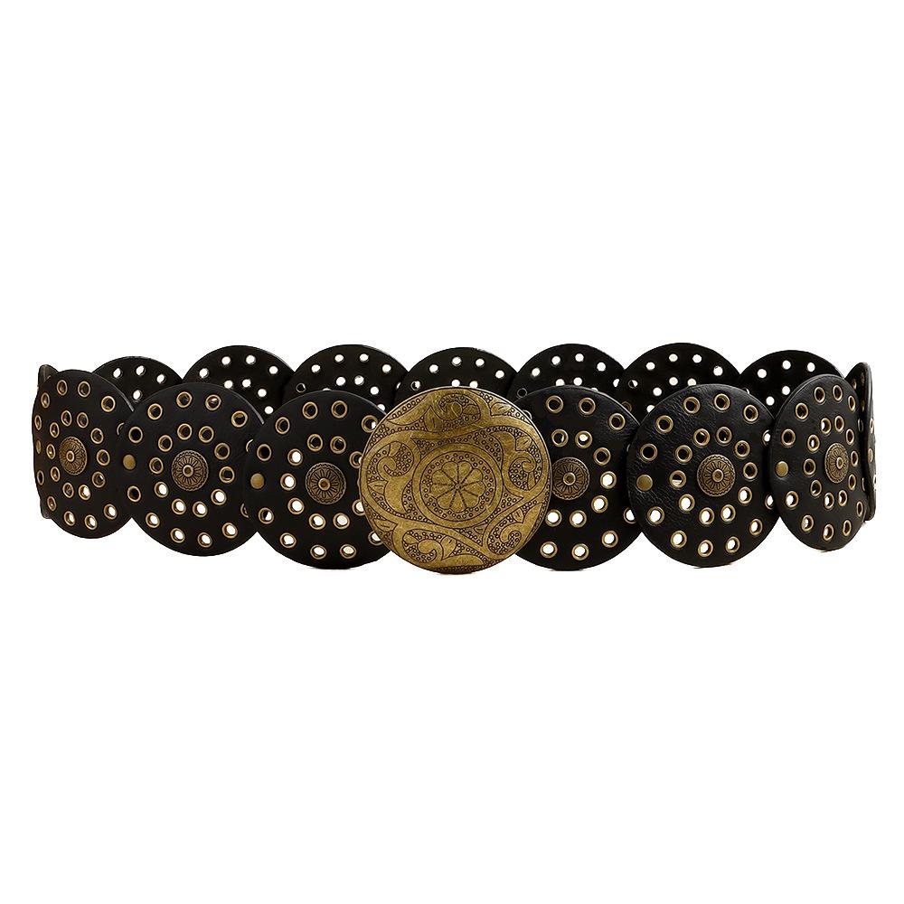 Women's Summer Retro Round Cutout Belt - European & American Style