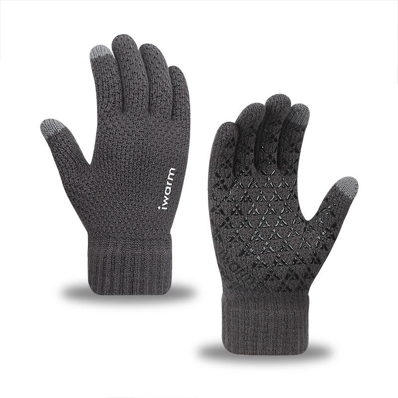 Iwarm liebt Wärme Herren- und Damen-Strickhandschuhe Winter Outdoor Kälteschutz Warme Fleece-Jacquard-Handschuhe Großhandel