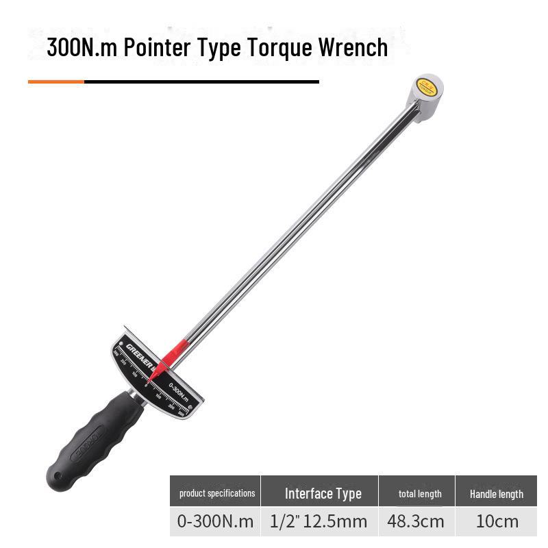 

Динамометрический ключ Green Forest Dial - весы в килограммах 0-300Nm, 1/2